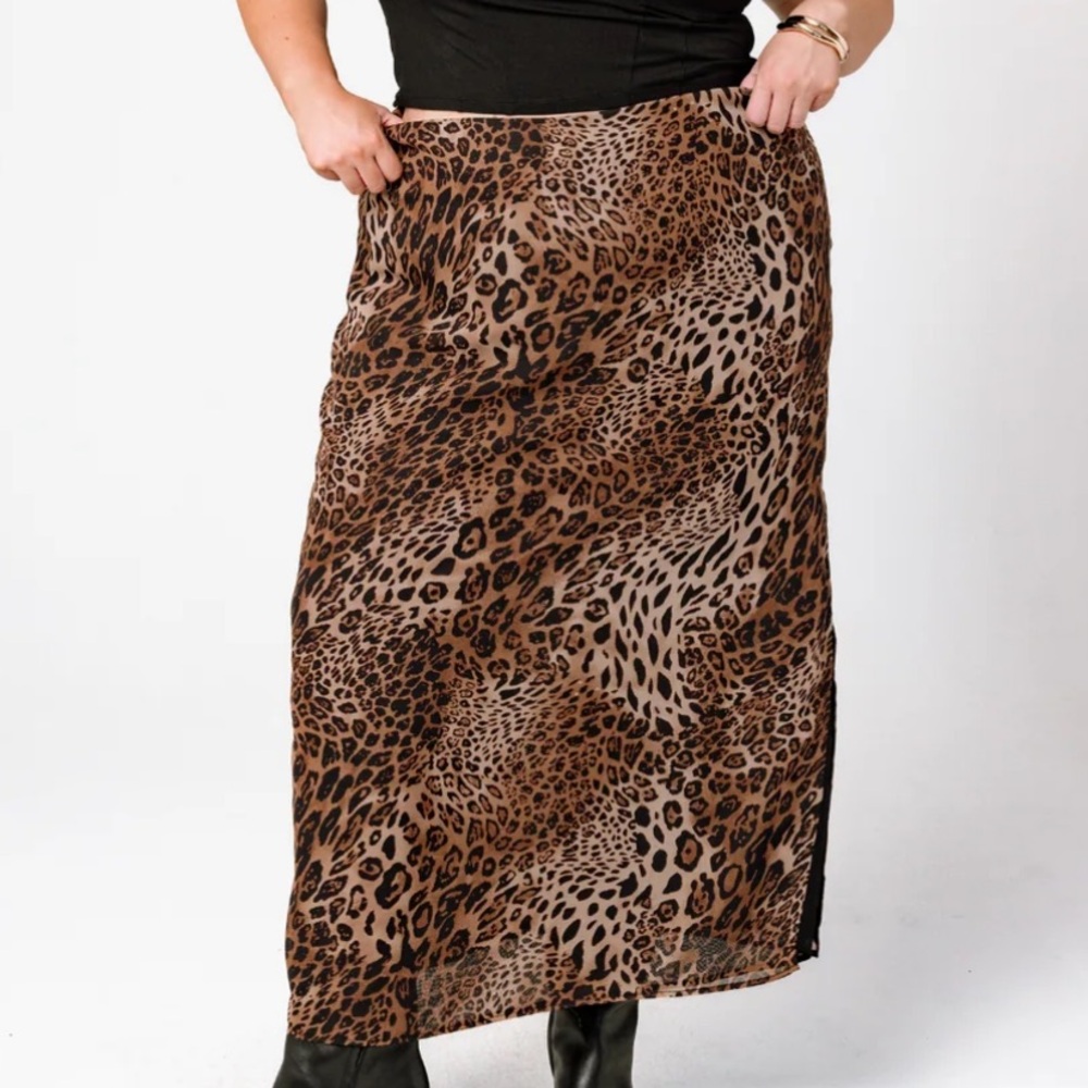 Bella Leopard Print Maxi Skirt GIA IRL